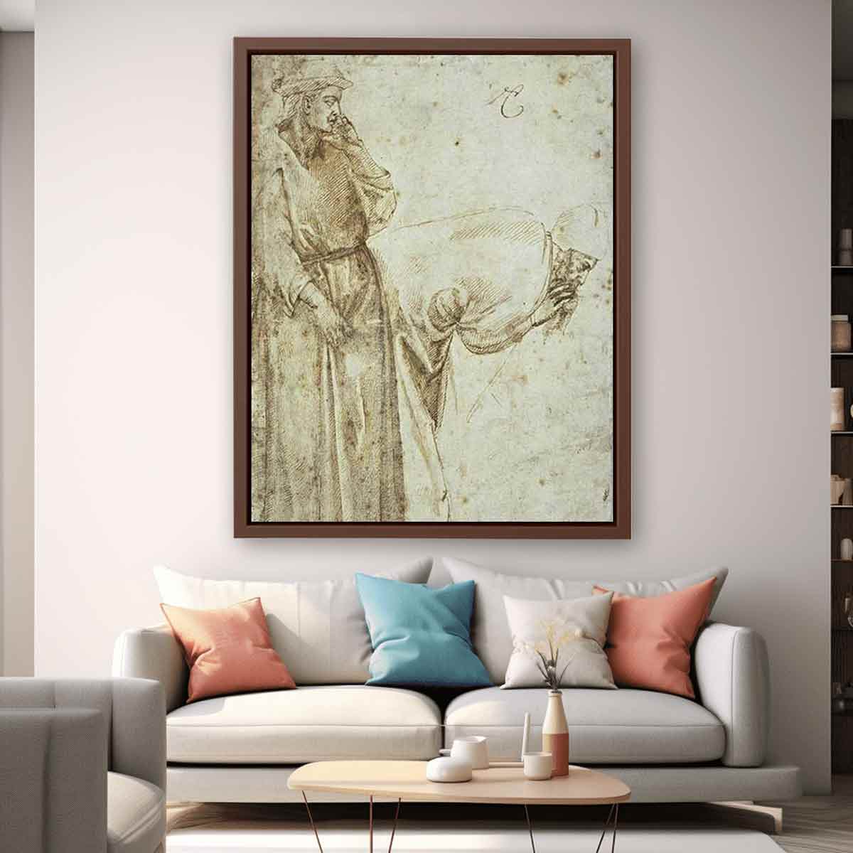 Michelangelo Buonarroti, copia dalla cappella peruzzi di giotto