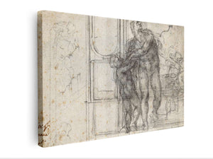 Aeneas with a Boy (recto) By Michelangelo Buonarroti