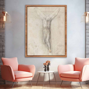 Christ on the Cross with the Virgin and St John (recto) By Michelangelo Buonarroti
