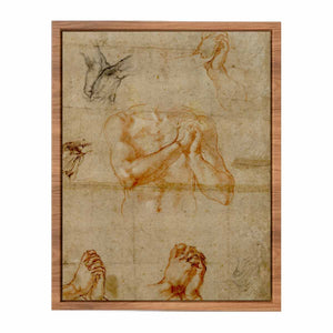 Male Upper Body with Folded Hands (verso)