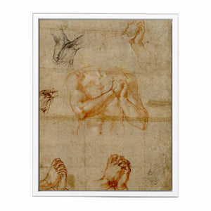 Male Upper Body with Folded Hands (verso)