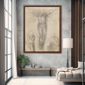Christ on the Cross with the Virgin and St John 2 By Michelangelo Buonarroti