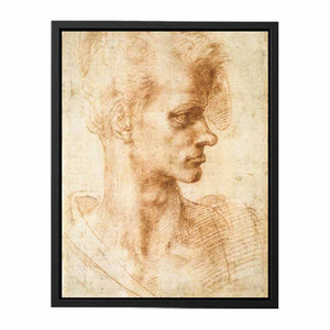 Bust of a Young Man (recto), 1524-25 By Michelangelo Buonarroti