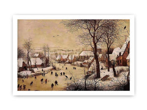 Winter Landscape with Skaters and Bird Trap 1565