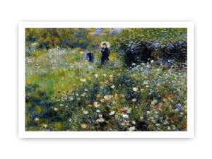 Woman with a Parasol in a Garden
