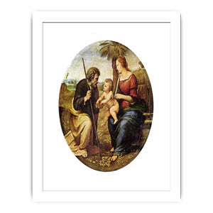 Holy Family under a palm tree, Tondo