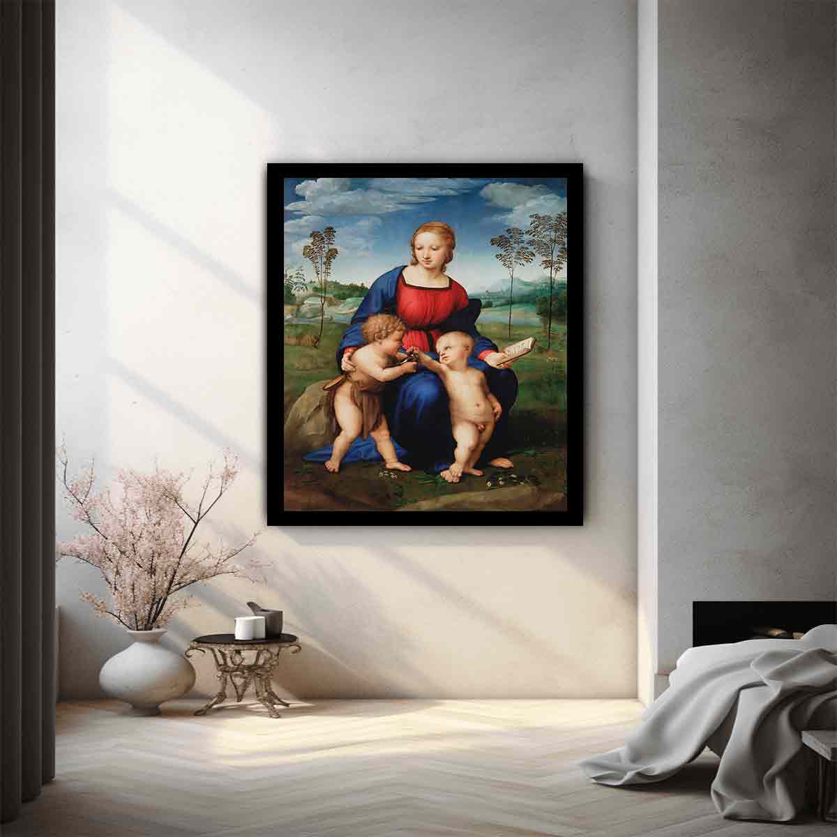 Virgen del jilguero Italian: Madonna del cardellino By Raphael