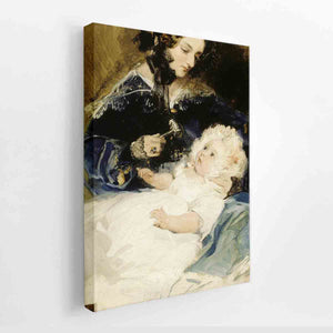 Lady Louisa Jane Russell, Duchess of Abercorn (1812-1905) with her Daughter Lady Harriet Georgiana Louisa Hamilton, later Countess of Lichfield (1834-1913)