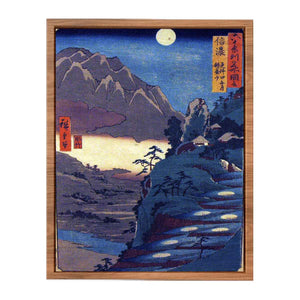 Shinano Province, The Moon Reflected in the Sarashina Paddy-fields, Mount Kyodai