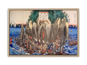 Hiroshige Pilgrimage to the Cave Shrine of Benzaiten