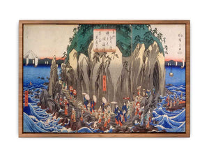 Hiroshige Pilgrimage to the Cave Shrine of Benzaiten