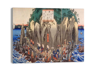Hiroshige Pilgrimage to the Cave Shrine of Benzaiten