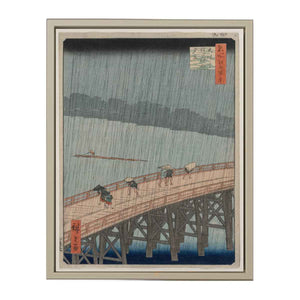 Sudden Shower over Shin-Ōhashi Bridge and Atake, from the series One Hundred Famous Views of Edo