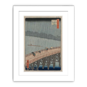 Sudden Shower over Shin-Ōhashi Bridge and Atake, from the series One Hundred Famous Views of Edo