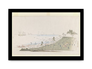 Cherry-blossom Time, People Picknicking at Gotenyama, from Letter-Sheet set.