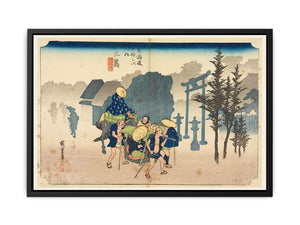 Print, Mishima, Morning Mist, in The Fifty-Three Stations of the Tokaido Road (Tokaido Gojusan Tsugi-no Uchi), ca. 1834