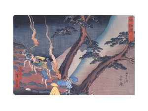Travellers on a Mountain path at night