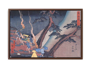 Travellers on a Mountain path at night