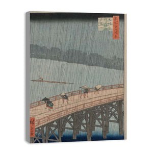 Sudden Shower over Shin-Ōhashi Bridge and Atake, from the series One Hundred Famous Views of Edo