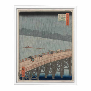 Sudden Shower over Shin-Ōhashi Bridge and Atake, from the series One Hundred Famous Views of Edo