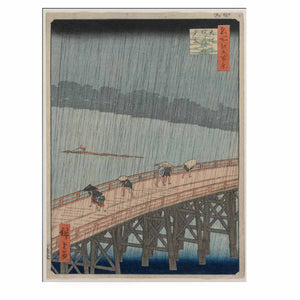 Sudden Shower over Shin-Ōhashi Bridge and Atake, from the series One Hundred Famous Views of Edo