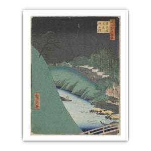 Rain in the Seido Hall and Shohei Bridge over the Kanda River