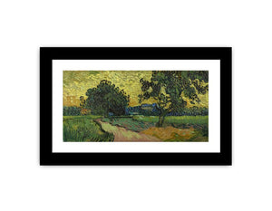 Landscape At Twilight By Van Gogh Canvas Print