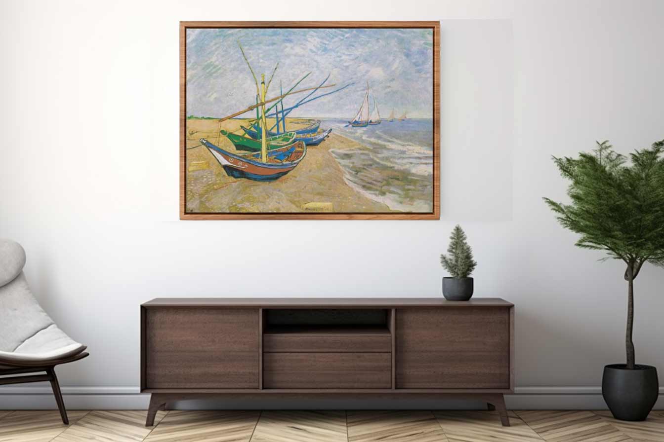 Fishing Boats At Sainte-Marie By Van Gogh