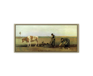 Plow In Field Painting by Van Gogh Oil Painting