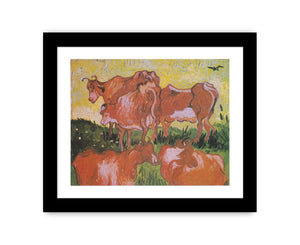 Cows Painting By Vincent Van Gogh Canvas Print