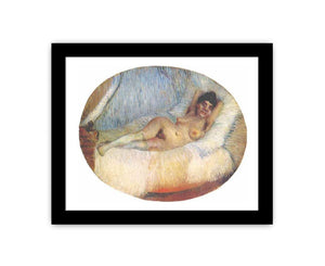 Nude Women on bed by Van Gogh Canvas Print