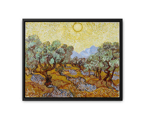 Olive Trees / Olive Trees with yellow sky and sun By Vincent Van Gogh