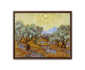 Olive Trees / Olive Trees with yellow sky and sun By Vincent Van Gogh Famous Painting