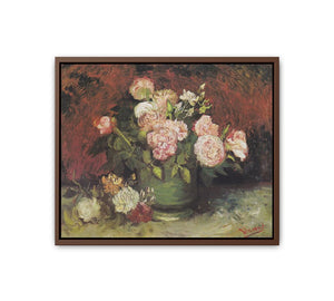 Bowl with Peonies and Roses By Vincent Van Gogh Famous Painting
