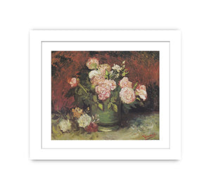 Bowl with Peonies and Roses By Vincent Van Gogh Famous painting