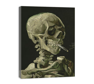 Skull With Burning Cigarette By Vincent Van Gogh