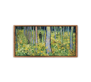 Undergrowth with Two Figures By Vincent Van Gogh Streched canvas