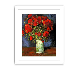 Vase with Red Poppies By Vincent Van Gogh Famous painting