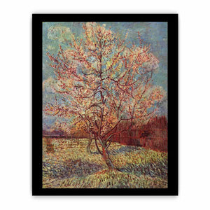 Peach Tree in Blossom / Flowering Peach Tree By Vincent Van Gogh