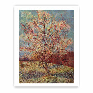 Peach Tree in Blossom / Flowering Peach Tree By Vincent Van Gogh
