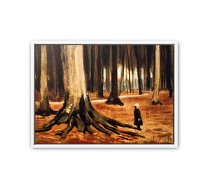 Girl in the Woods By Vincent Van Gogh Art Print