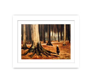 Girl in the Woods By Vincent Van Gogh Famous painting