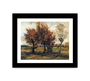 Autumn landscape / Autumn Landscape with Four Trees By Vincent Van Gogh Canvas Print