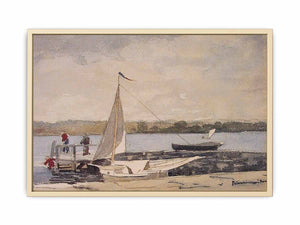 A Sloop at a Wharf