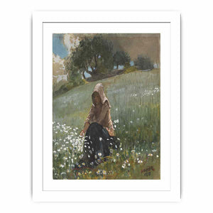 Girl and Daisies