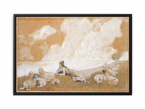 Girl and sheep