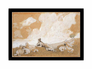 Girl and sheep