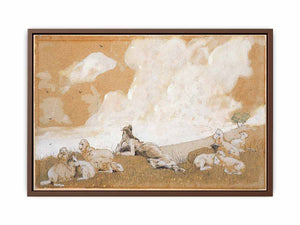 Girl and sheep
