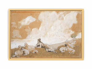 Girl and sheep