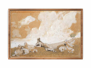 Girl and sheep